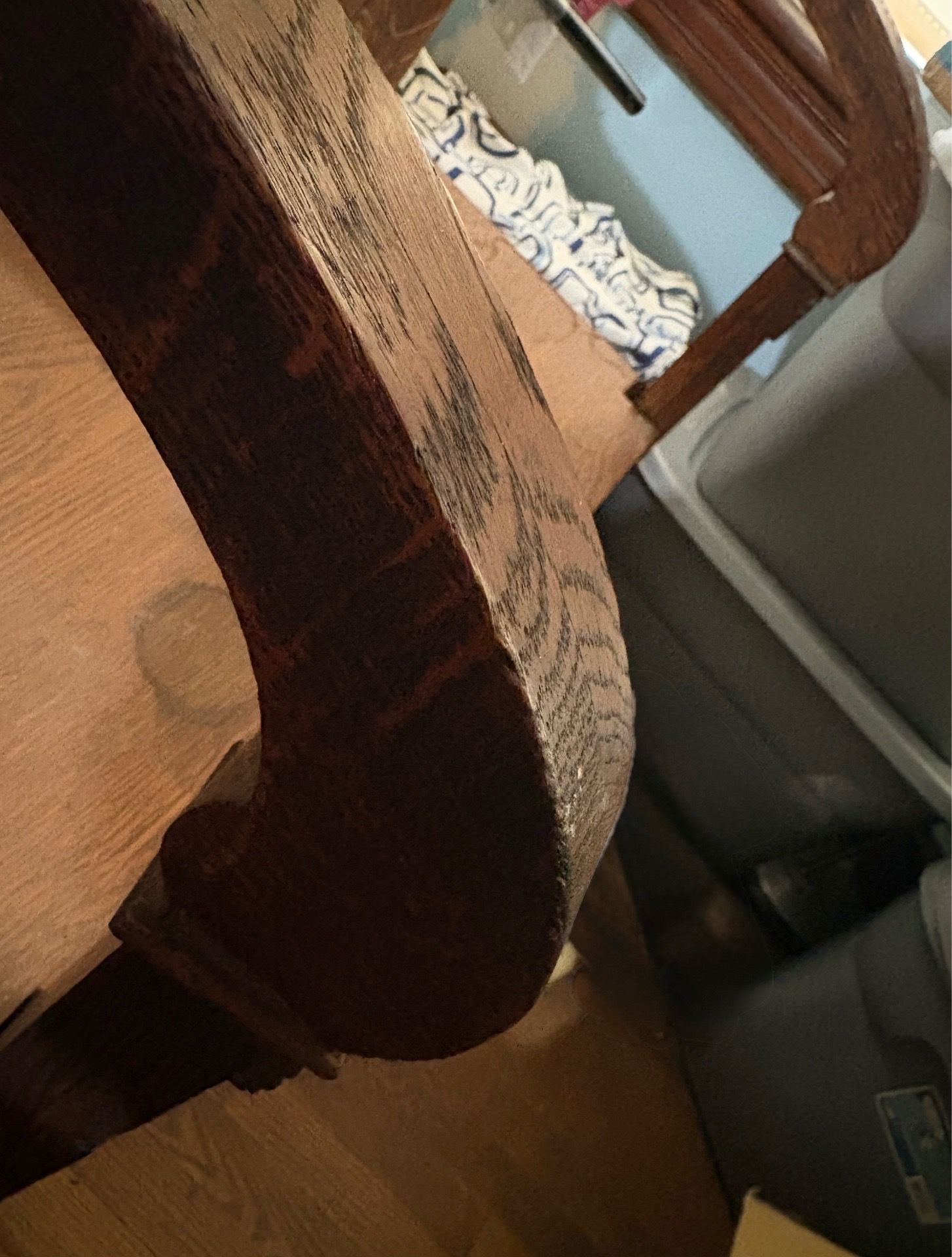 Antique Victorian Oak Hall Tree Bench with Original Hardware - photo 4