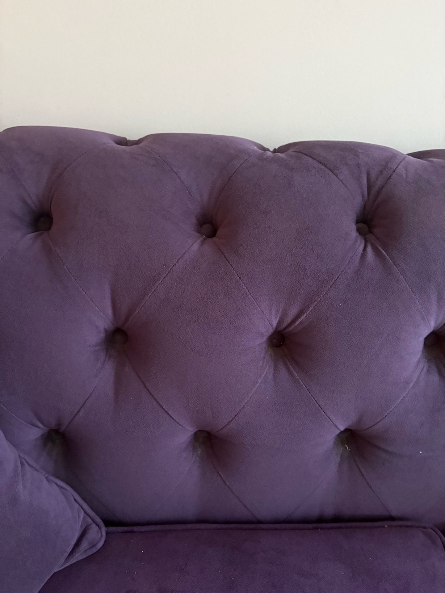 Vintage Glam Milo Baughman Style Velvet Tuxedo Sofa - photo 5