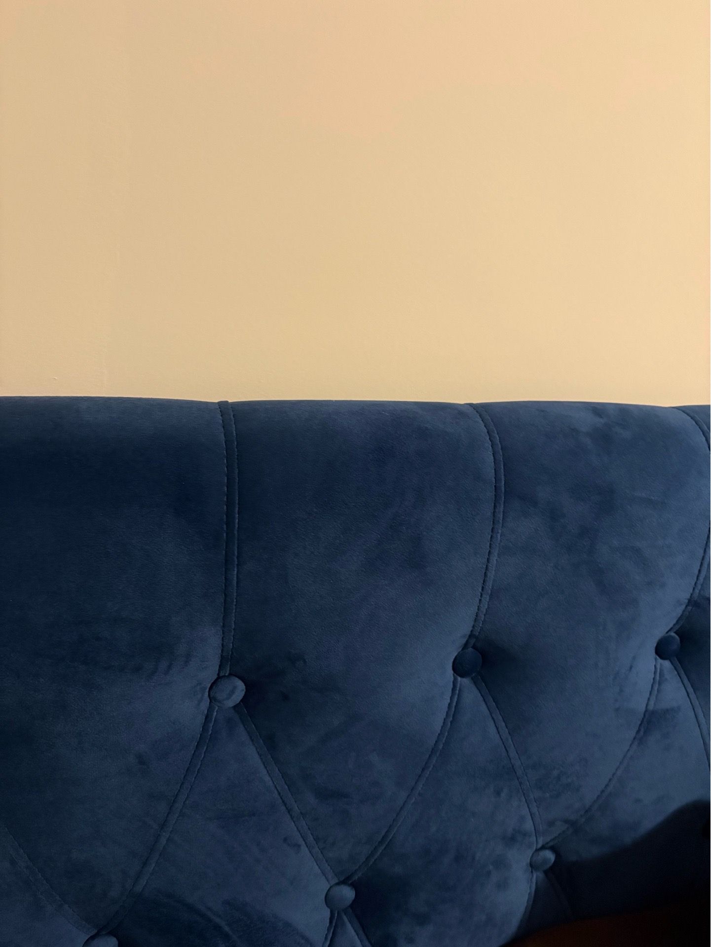 Luxury Cal King Royal Blue Velvet Platform Bed Frame - photo 2