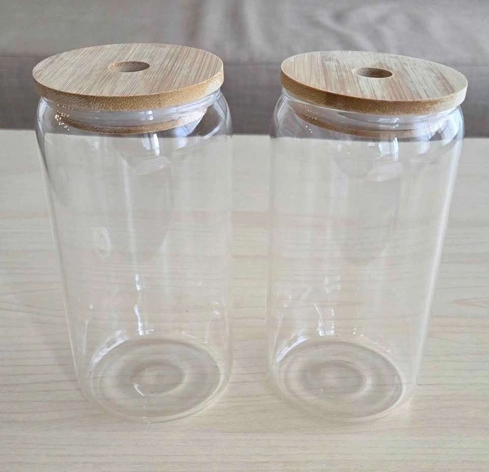 Set of Glass Tumblers with Bamboo Lids - photo 2