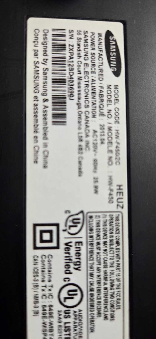 Samsung Soundbar and Subwoofer - photo 2