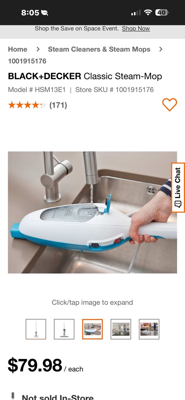 Black+Decker Steam Mop - photo 5