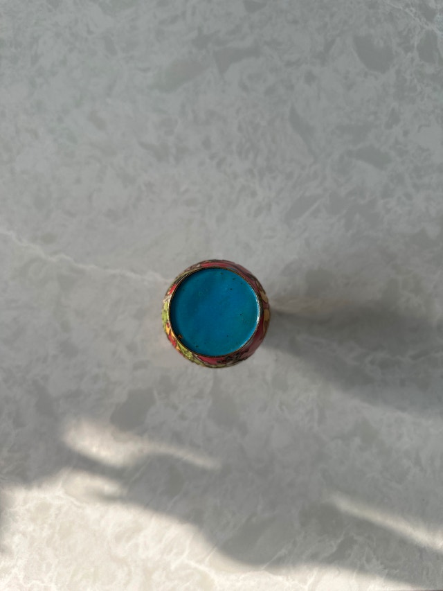 Vintage Chinese red cloisonné enamel mini vase - photo 5