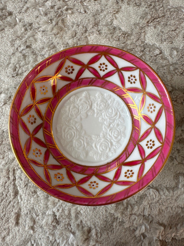 Limoges fine porcelain mini pedestal bowl - photo 2