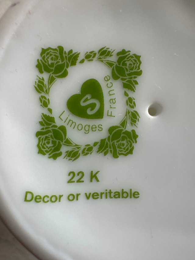 Limoges fine porcelain mini pedestal bowl - photo 5