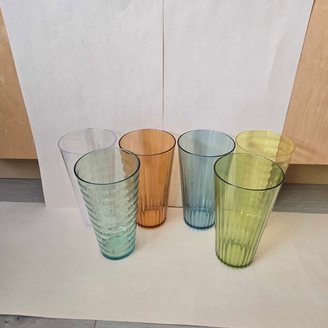 Set 6 Tall Acrylic Glassware
