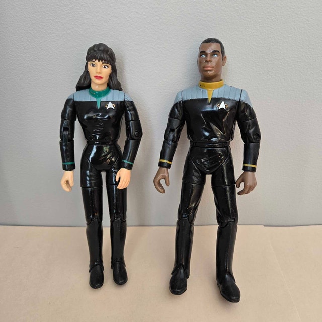 Star Trek 90's Troi and Geordi Figures