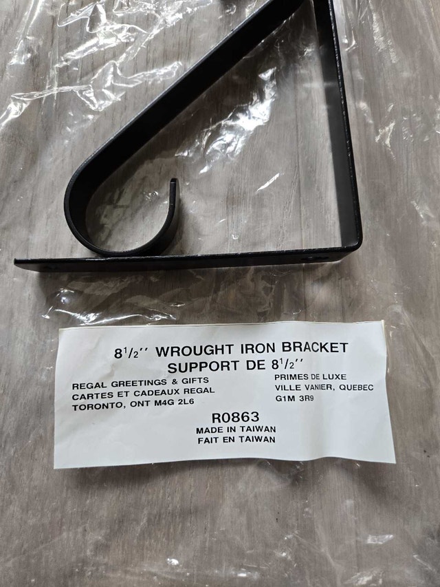 Wrought Iron Bracket Support 8 1/2" - photo 2