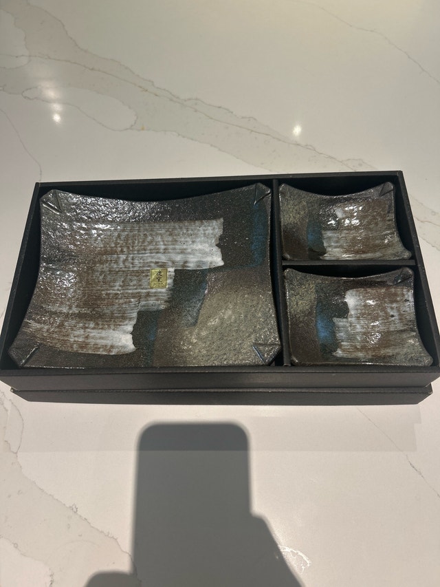 Japanese Ceramic Sushi / Serving Dish Set – 3 Pieces