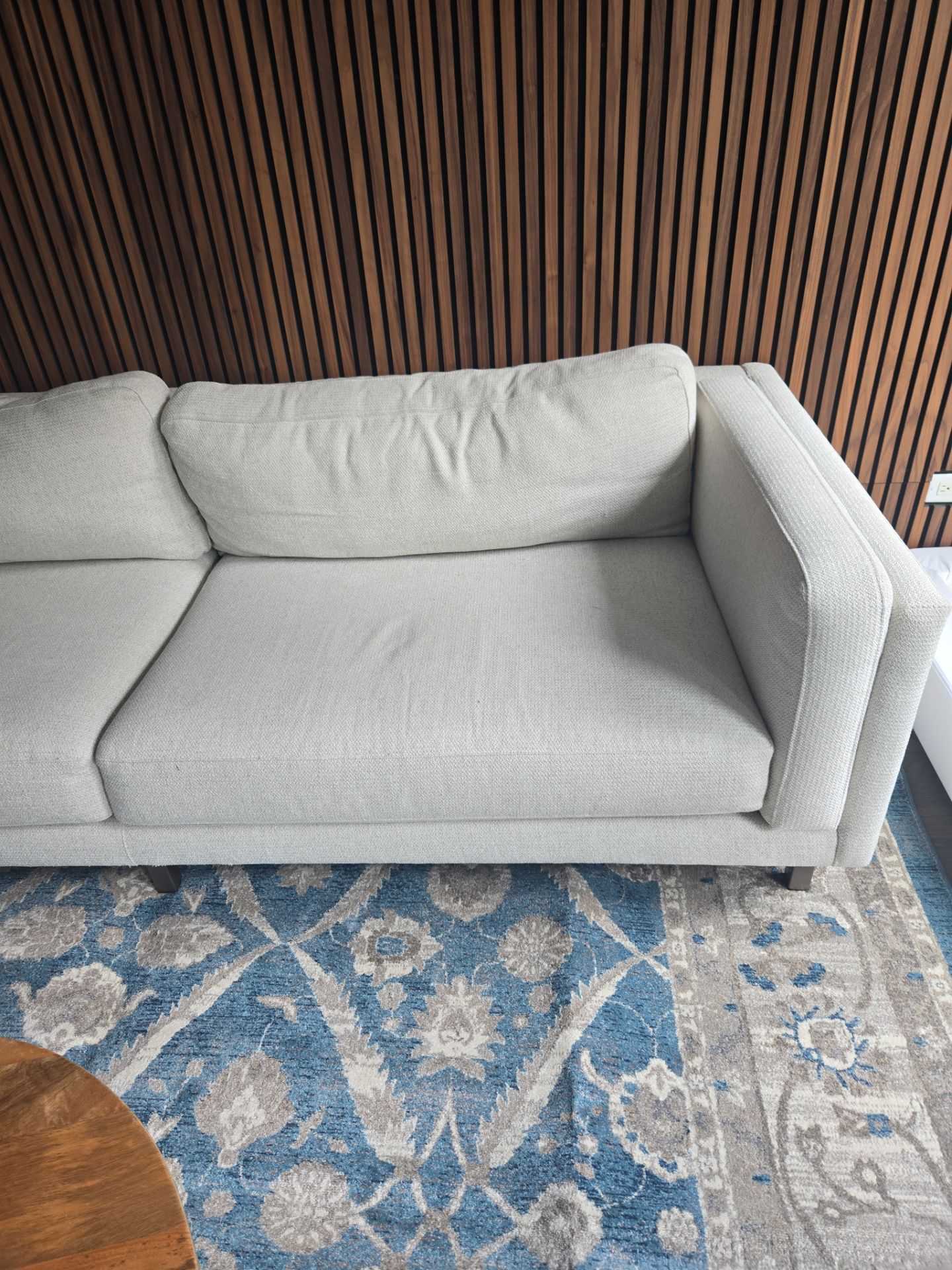 Light Gray Modern Two-Cushion Sofa - photo 2