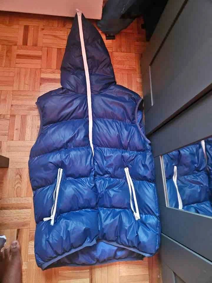 Blue puffer vest jacket