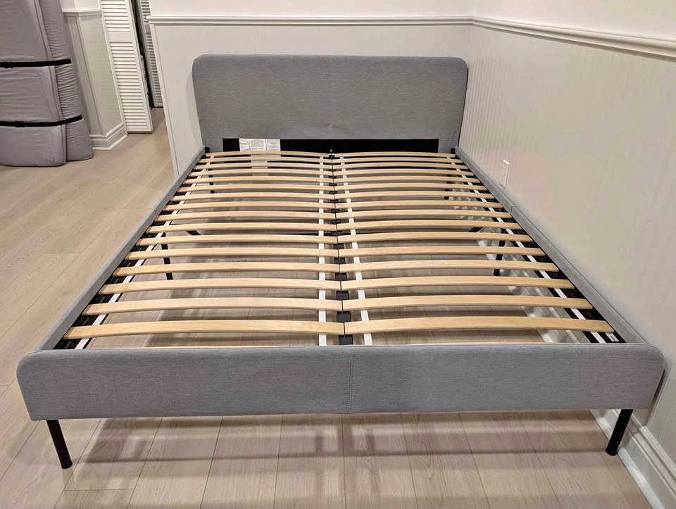 IKEA Slattum Queen Bed Frame/Base - light grey