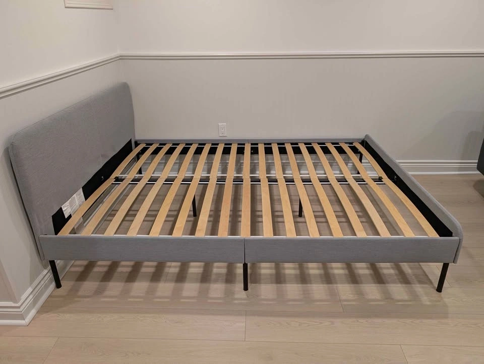 IKEA Slattum Queen Bed Frame/Base - light grey - photo 2