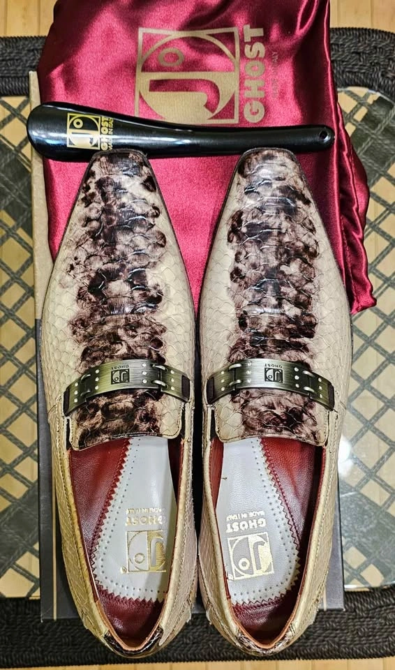BNIB Jo GHOST Italian Python Snakeskin Leather Loafers - Size EU - photo 3