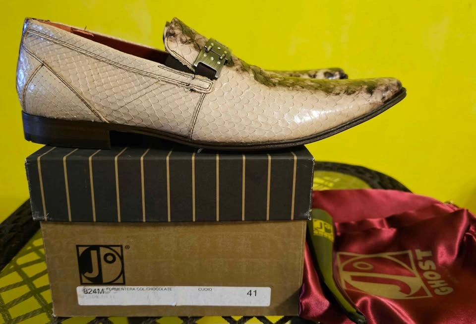 BNIB Jo GHOST Italian Python Snakeskin Leather Loafers - Size EU - photo 4
