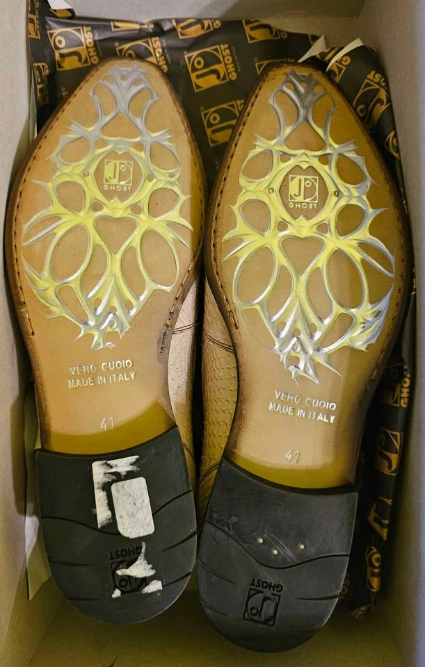 BNIB Jo GHOST Italian Python Snakeskin Leather Loafers - Size EU - photo 5