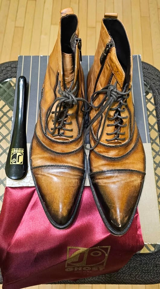 Jo GHOST Italian Burnished Leather Zip Boots - Size EU 40 - photo 4