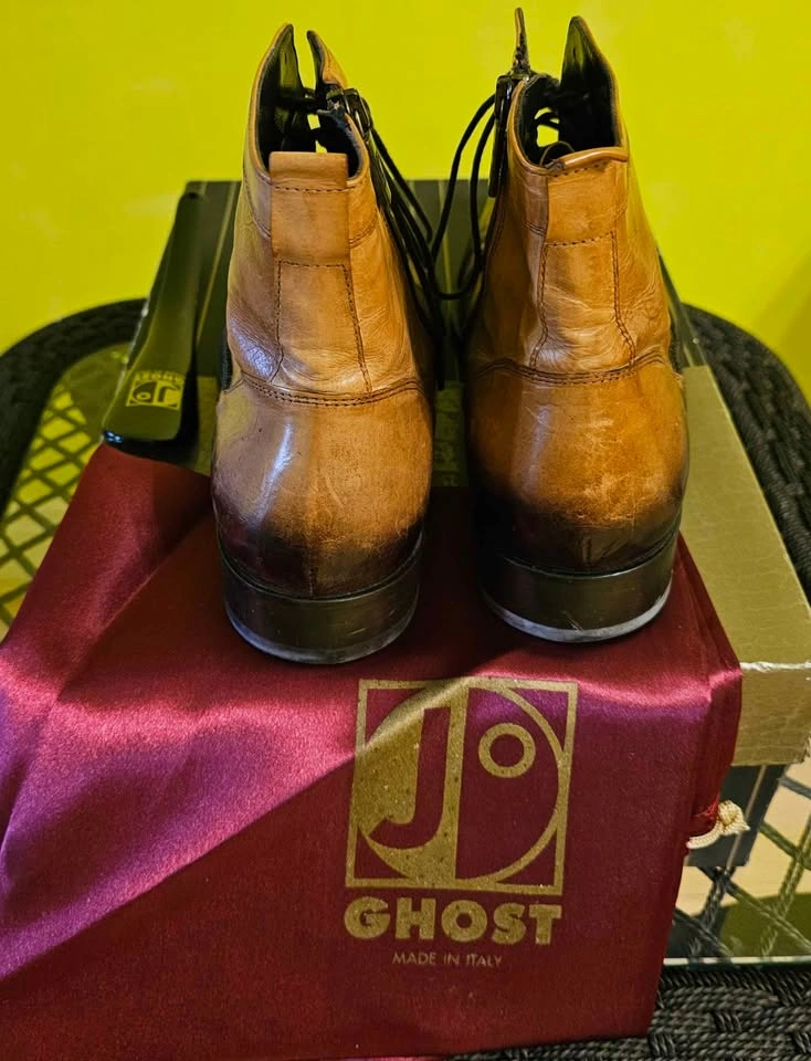 Jo GHOST Italian Burnished Leather Zip Boots - Size EU 40 - photo 5