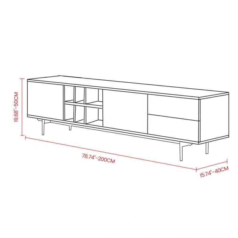 Modern 79” Walnut Media Console / TV Stand - photo 4