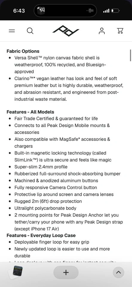 Peak Design Everyday Case for iPhone 17 Sage - photo 4