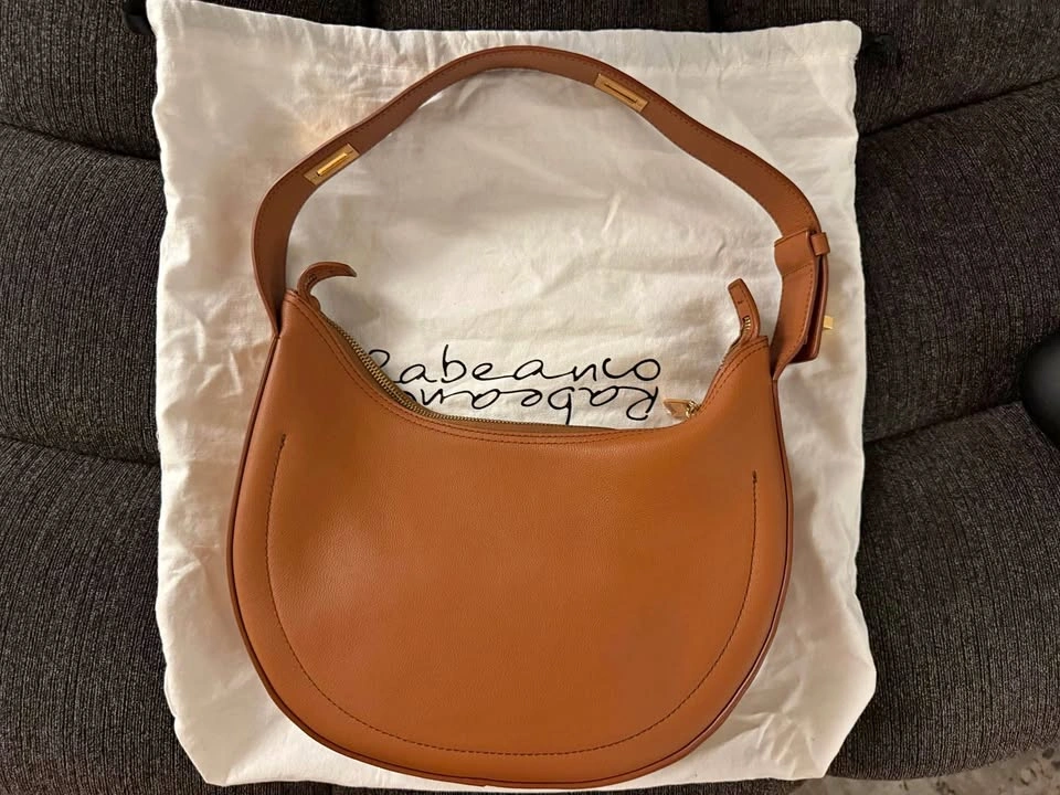 Rabeanco Leather Circle Crossbody Bag