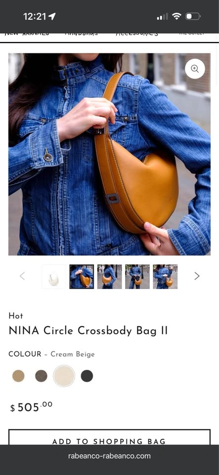 Rabeanco Leather Circle Crossbody Bag - photo 3