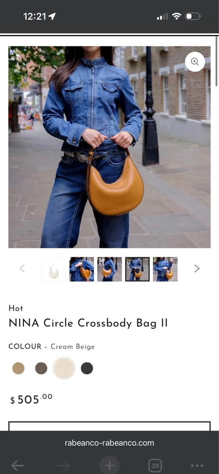 Rabeanco Leather Circle Crossbody Bag - photo 4