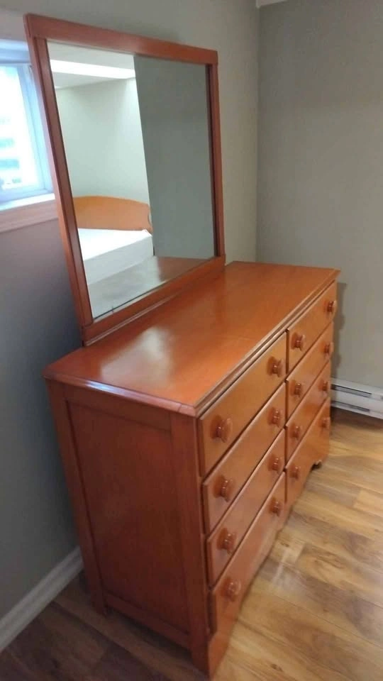 8-Drawer Wooden Student Dresser with Mirror - photo 2