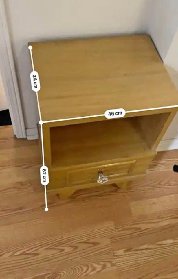 Mid-Century Modern Style Wood Nightstand