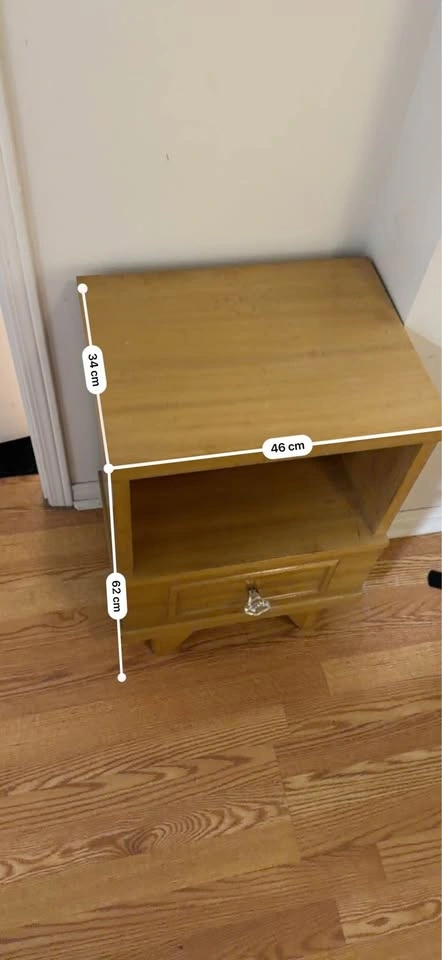 Mid-Century Modern Style Wood Nightstand - photo 5