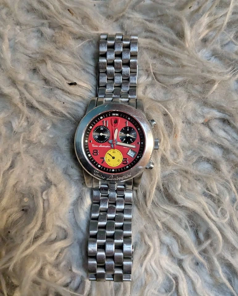 Tonino lamborghini watch red face needs battery