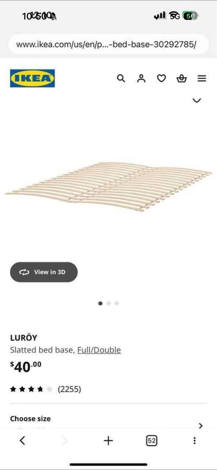 Full Bed Set – Bed Frame + Slatted bed base + Mattress - photo 5