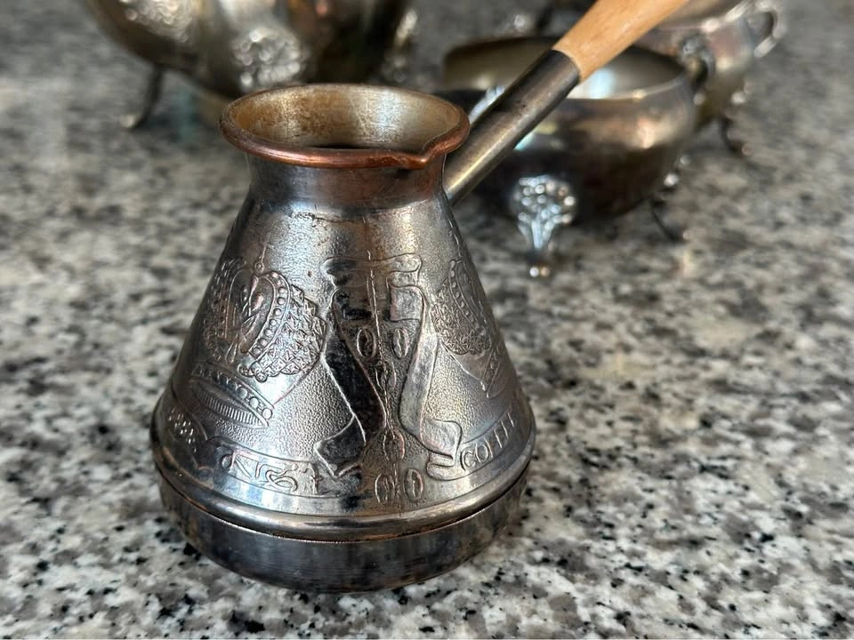 Vintage Silver-Plated Tea and Coffee Service Set with Turkish Ce - photo 3