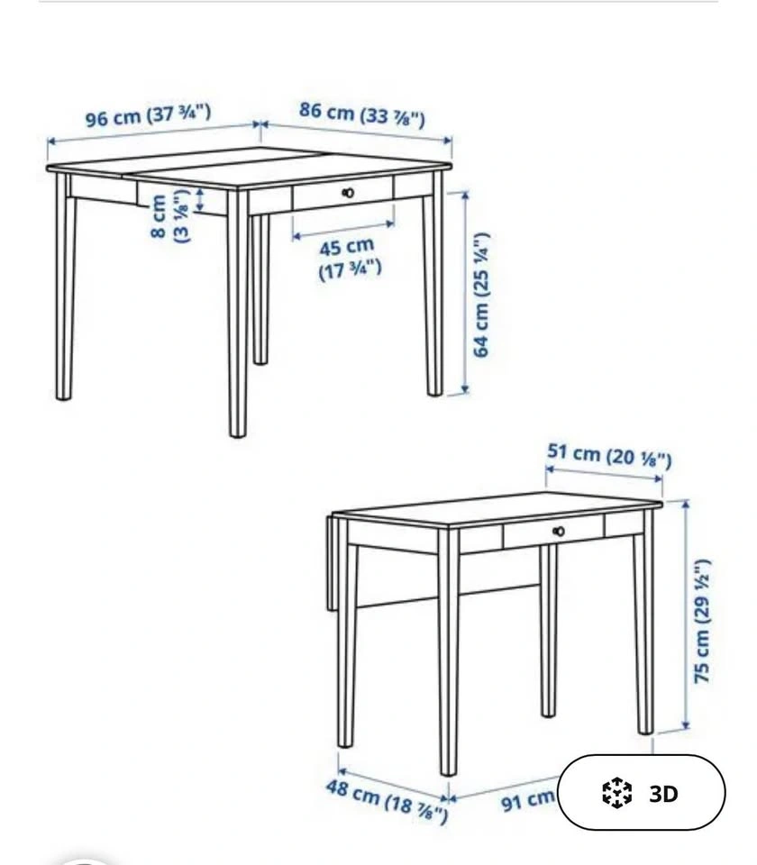 Folding dining table / desk - photo 2
