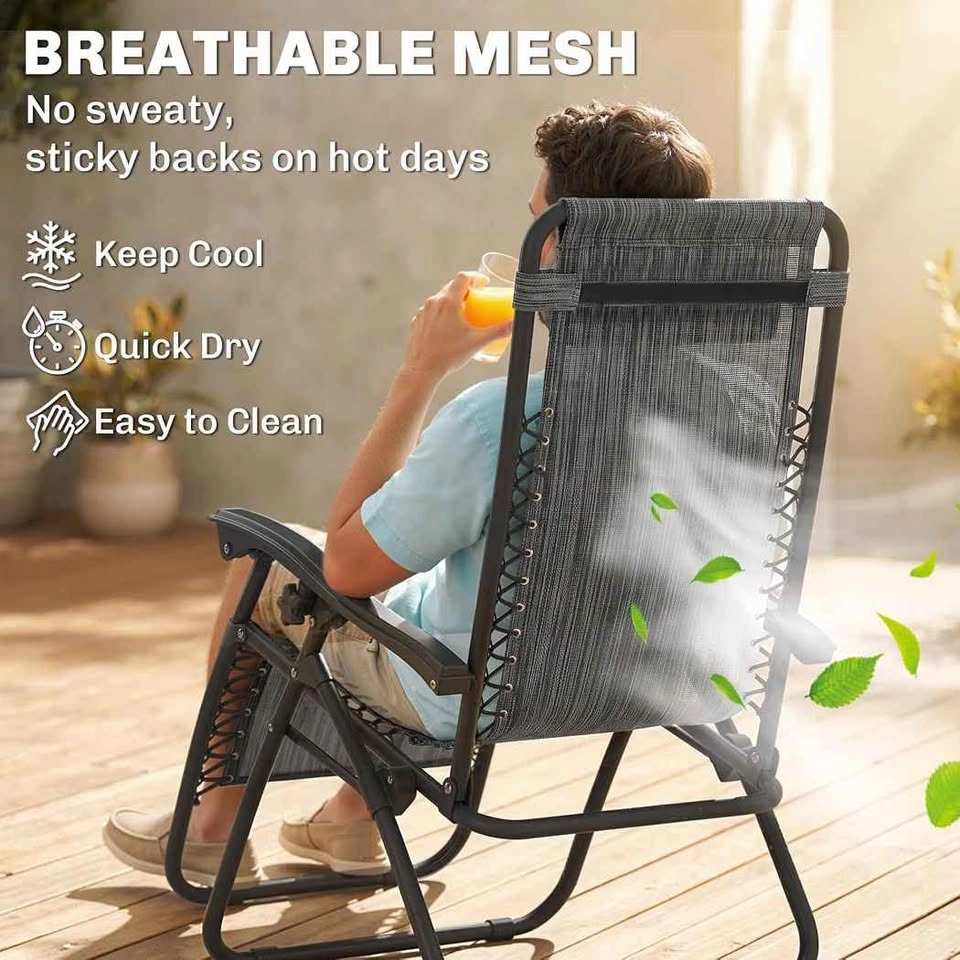 NWT 3-Piece Zero Gravity Chair and Side Table Set - photo 3