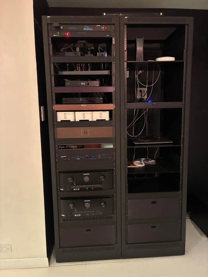 Marantz SR5011 Receivers, Crestron MC3, and Sonance Rack System