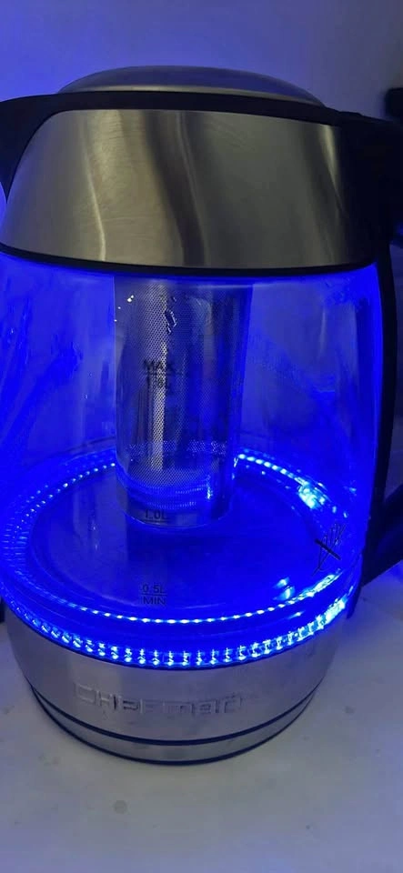 Chefman Glass Electric Kettle with Tea Infuser