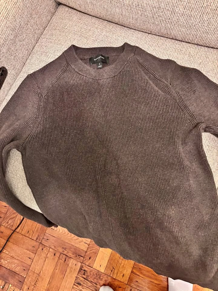 Banana Republic Ribbed Crewneck Sweater Brown