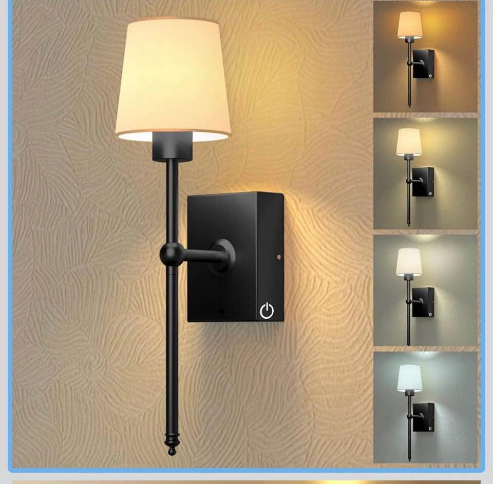 Rechargeable Wall Sconces with Touch & Remote