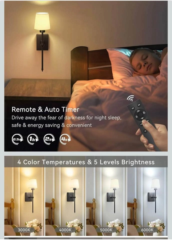 Rechargeable Wall Sconces with Touch & Remote - photo 2