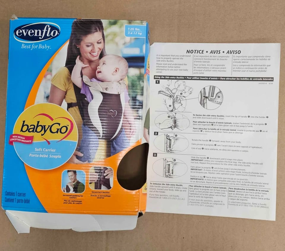Brand New Evenflo babyGo Glide Soft Baby Carrier (7-26 lbs) - photo 5