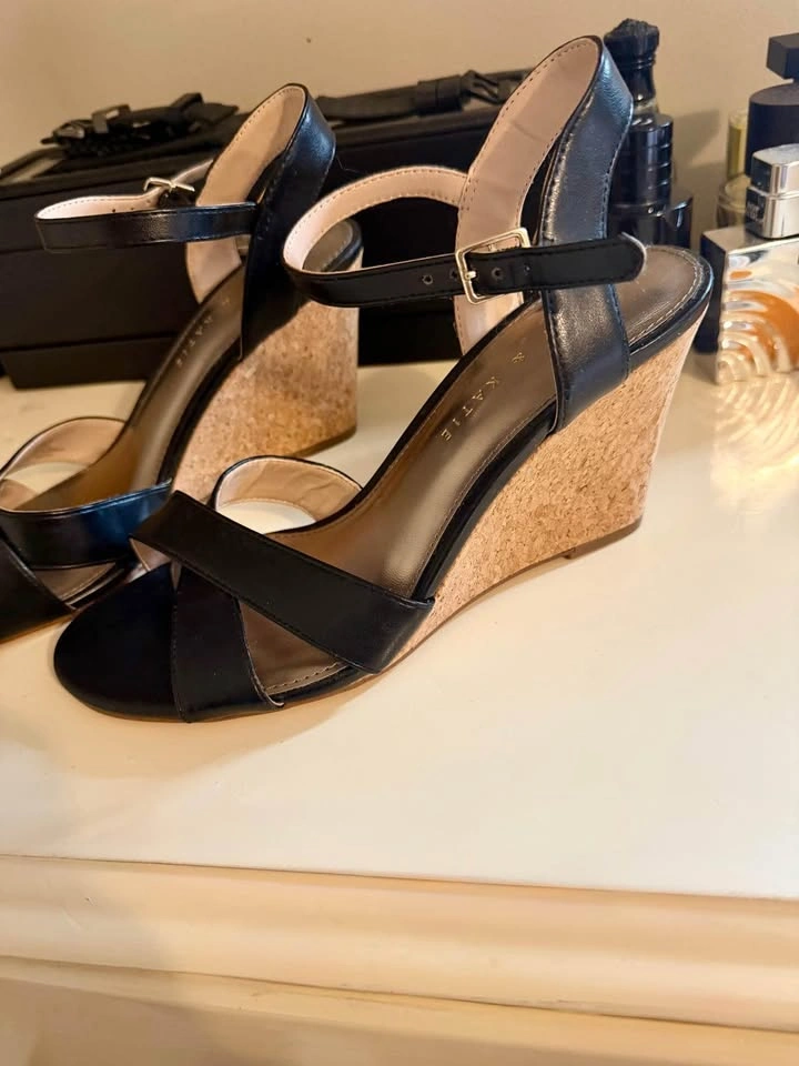 Women’s Leather Wedge Cork Heel - photo 2