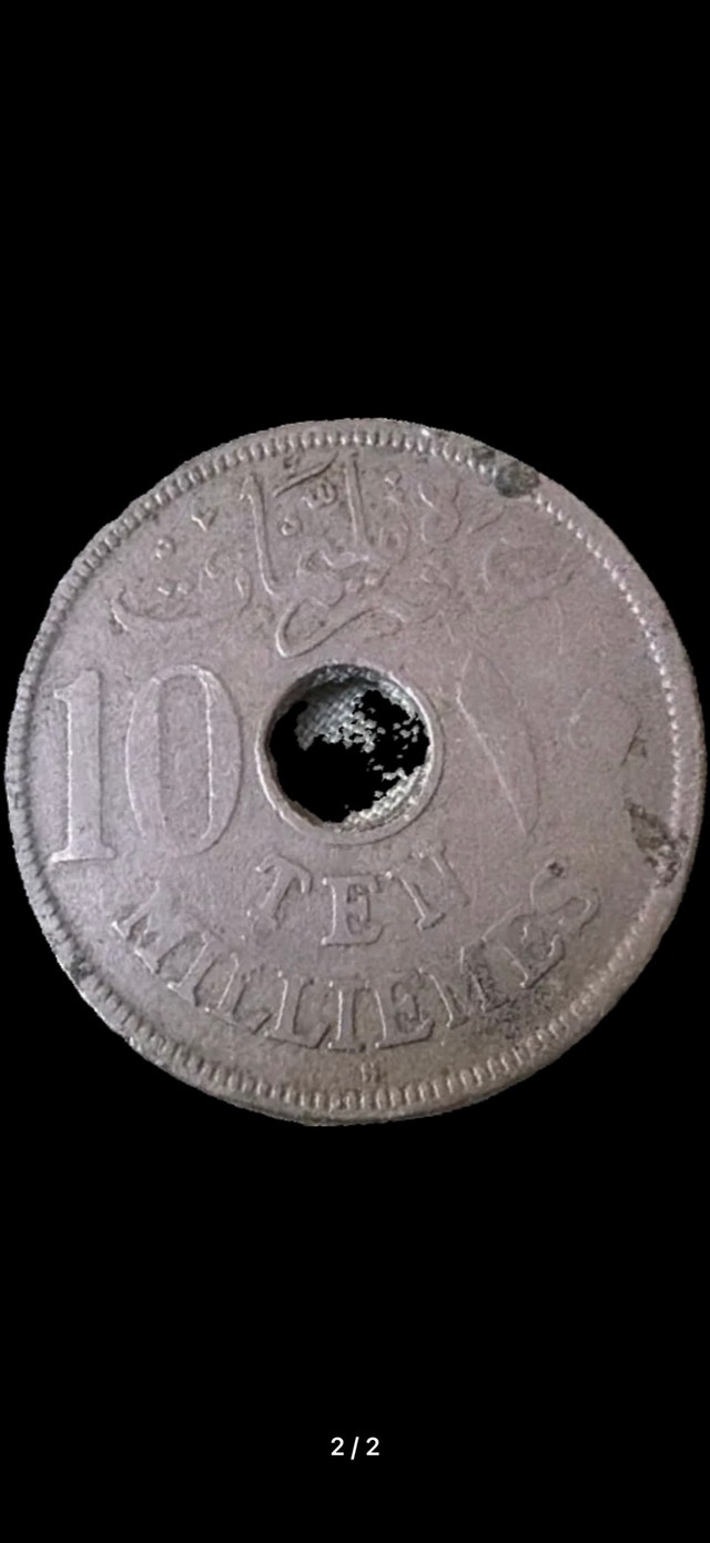 1917 Egypt 10 Milliemes Coin - photo 2