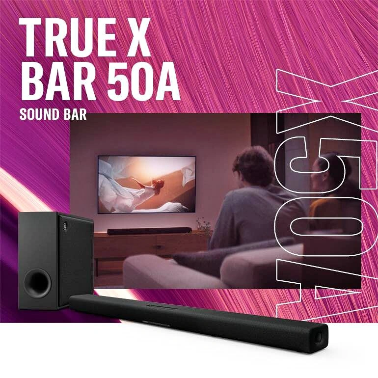 Yamaha SR-X50ABL Dolby Atmos Sound Bar with Wireless Subwoofer