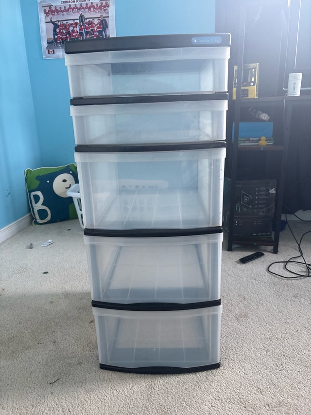 drawer plastic storage tower