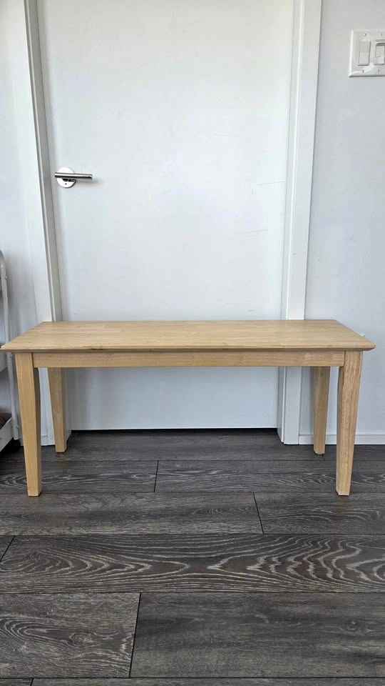 Solid Wood Bench – Natural Wood Unfinished