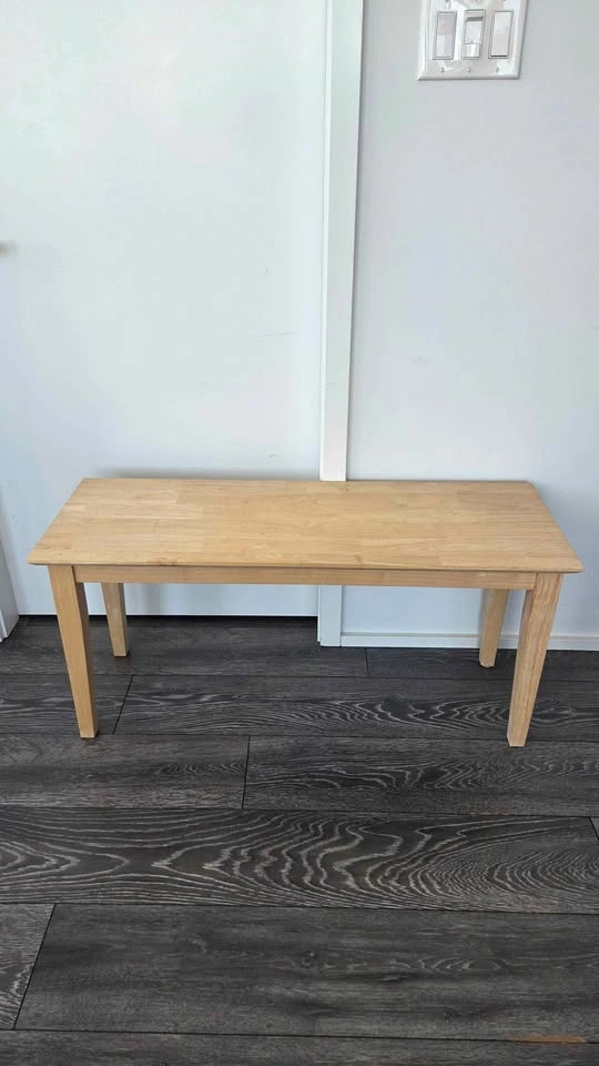 Solid Wood Bench – Natural Wood Unfinished - photo 2