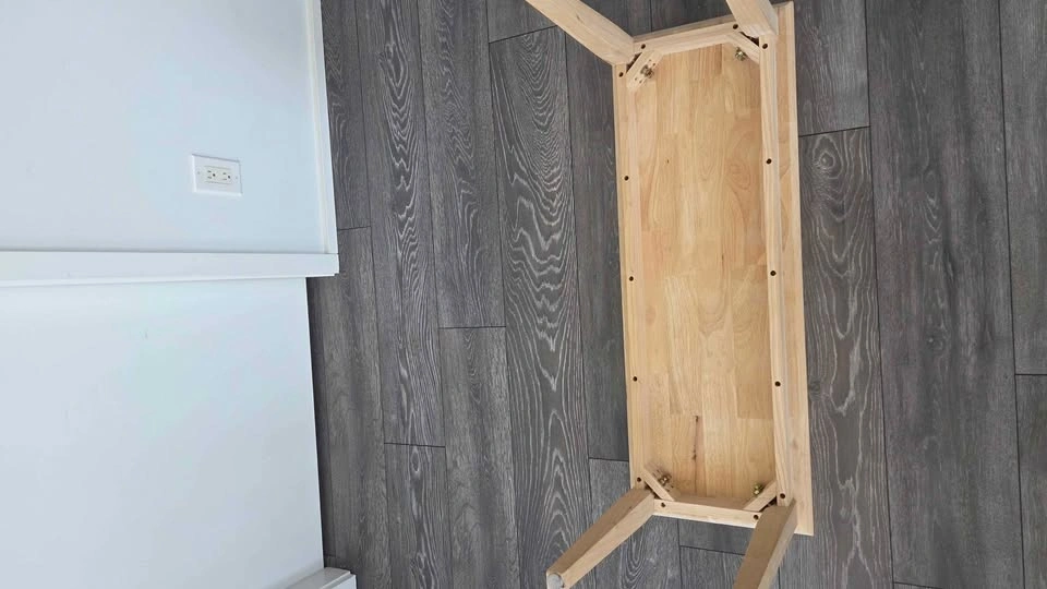 Solid Wood Bench – Natural Wood Unfinished - photo 5