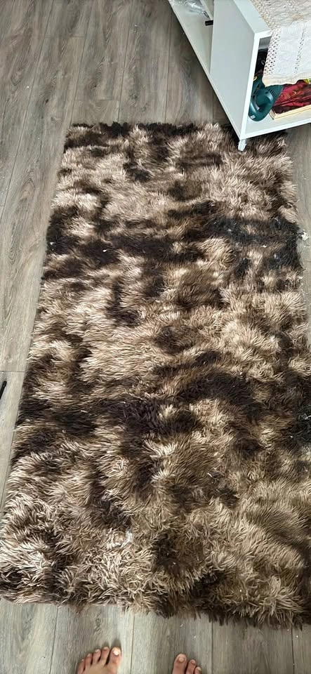 Brown Shag Runner Rug – 2 ft × 5 ft