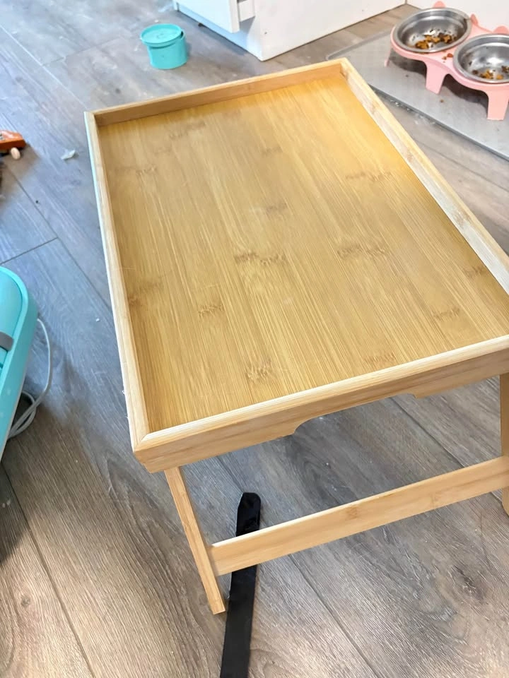 Foldable Bamboo Laptop Desk / Breakfast in Bed Tray - photo 3